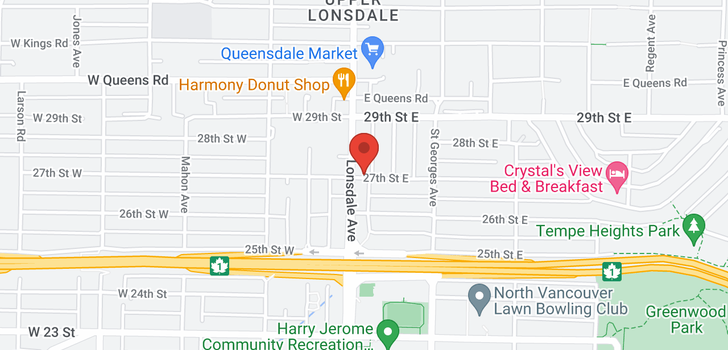 map of 206 2710 LONSDALE AVENUE